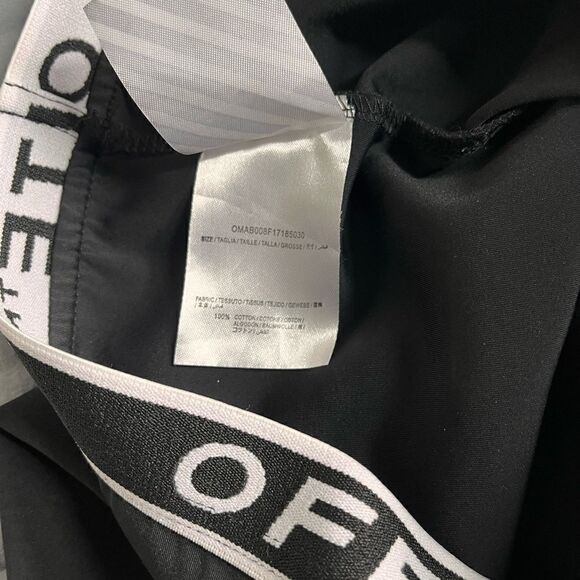 Off-White C/O Virgil Abloh Black Leggings Reflective Detail Pink Logo size Small - Picture 11 of 13